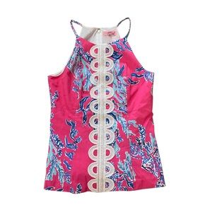 Lilly Pulitzer Anabelle Top 100% Cotton size 4